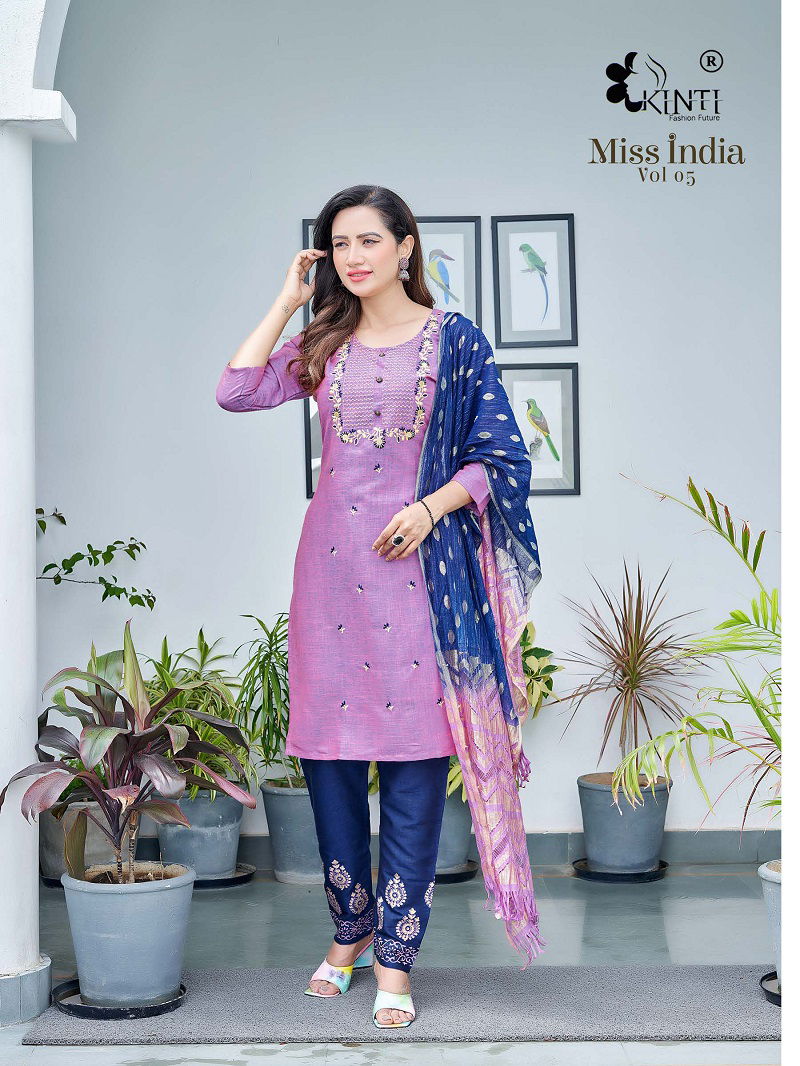 Miss India Vol 5 By Kinti Rayon Readymade Suits Catalog
